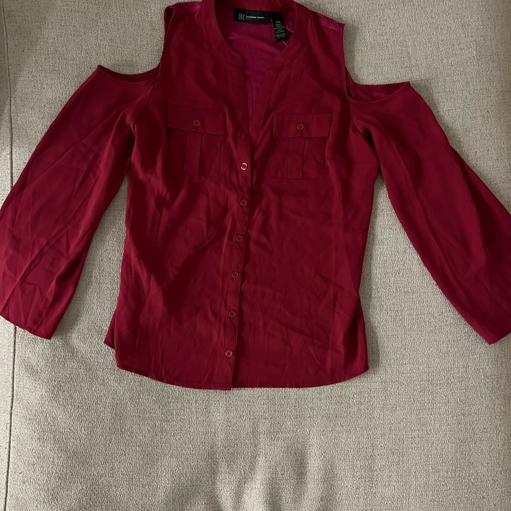 INC off shoulder long sleeve blouse